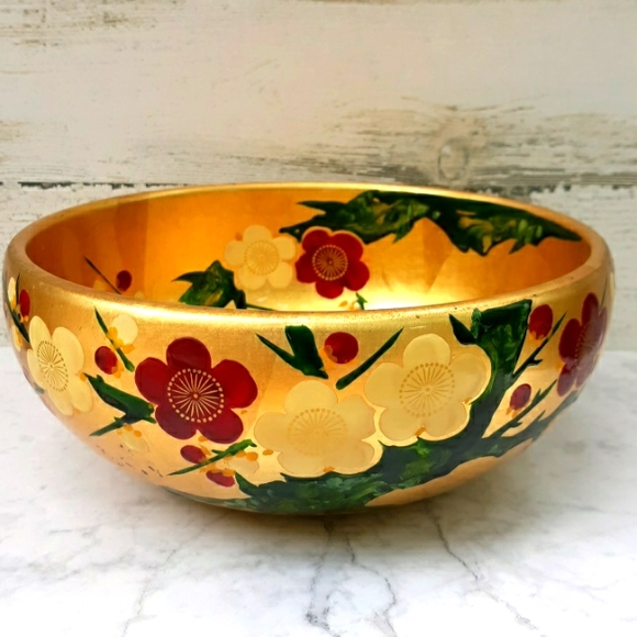 VTG HAND PAINTED JAPANESE LACQUERWARE BOWL - Picture 11 of 11